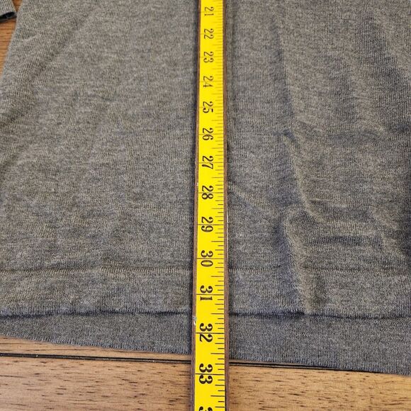 Eileen Fisher Gray 100% Merino Wool V-Neck Tunic Sweater | Size L - Picture 8 of 8